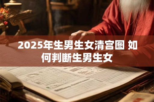 2026年生男生女清宫图 如何判断生男生女