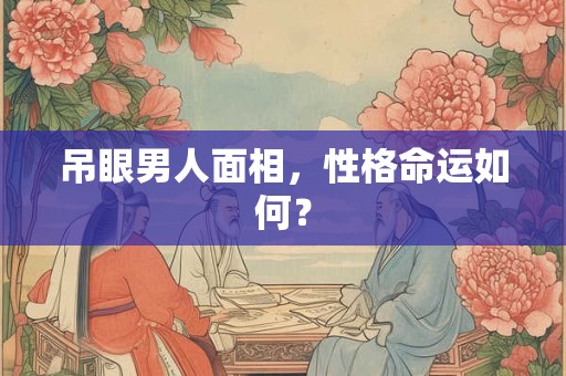 吊眼男人面相，性格命运如何？
