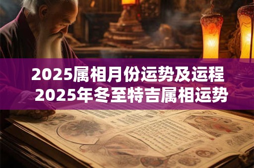 2025属相月份运势及运程  2025年冬至特吉属相运势指数