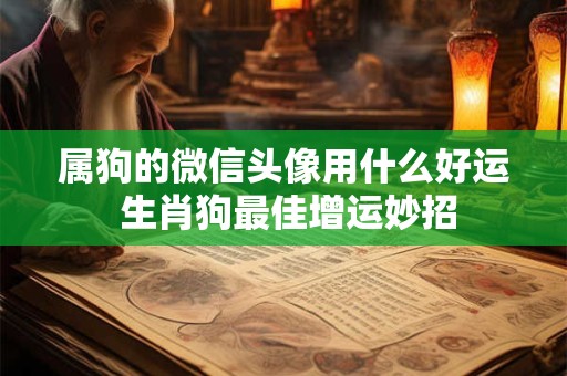 属狗的微信头像用什么好运 生肖狗最佳增运妙招
