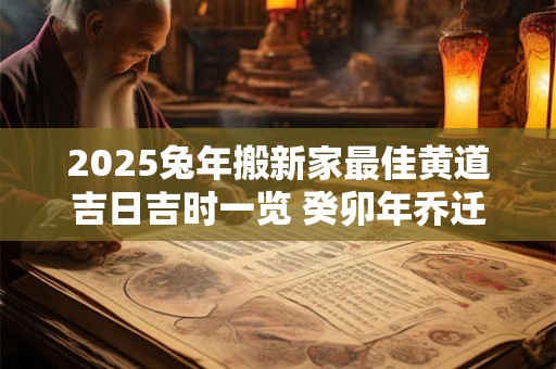 2025兔年搬新家最佳黄道吉日吉时一览 癸卯年乔迁新居的日子