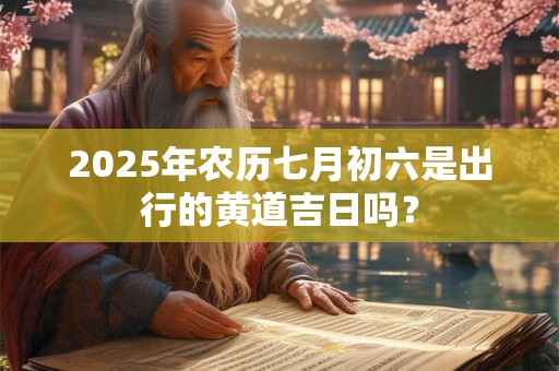 2025年农历七月初六是出行的黄道吉日吗？