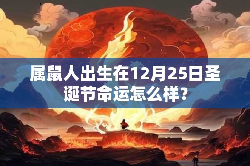 属鼠人出生在12月25日圣诞节命运怎么样？