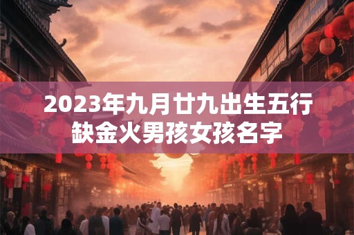 2023年九月廿九出生五行缺金火男孩女孩名字