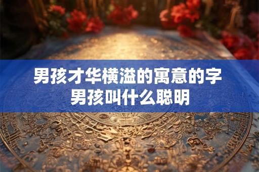 男孩才华横溢的寓意的字 男孩叫什么聪明