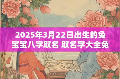 2025年3月22日出生的兔宝宝八字取名 取名字大全免费查询