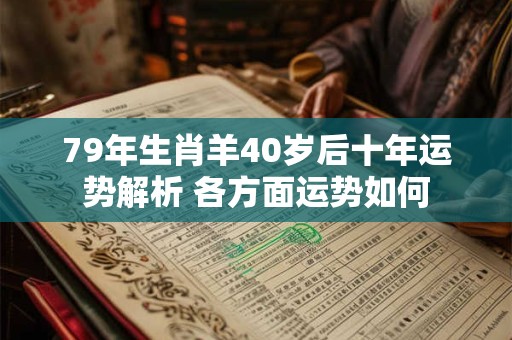 79年生肖羊40岁后十年运势解析 各方面运势如何