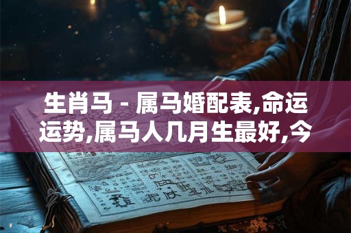 生肖马 - 属马婚配表,命运运势,属马人几月生最好,今年多大