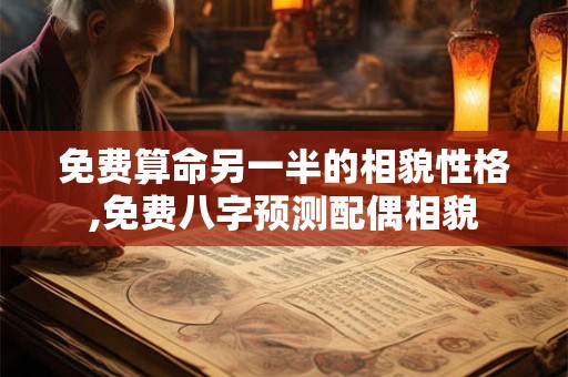免费算命另一半的相貌性格,免费八字预测配偶相貌