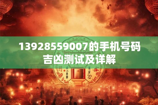 13928559007的手机号码吉凶测试及详解