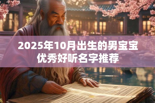 2025年10月出生的男宝宝优秀好听名字推荐