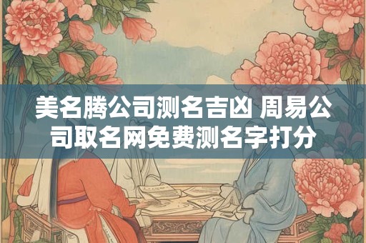 美名腾公司测名吉凶 周易公司取名网免费测名字打分