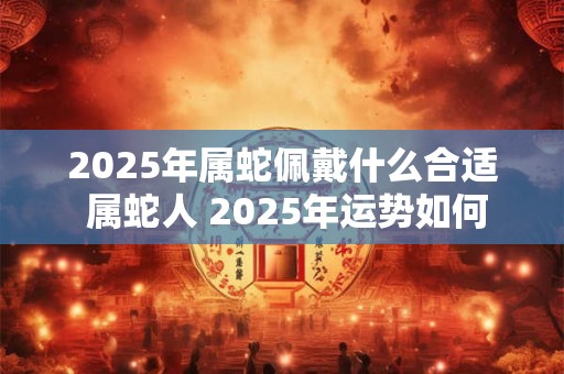 2025年属蛇佩戴什么合适 属蛇人 2025年运势如何