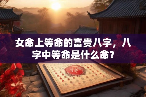 女命上等命的富贵八字,八字中等命是什么命? 女命上等命的富贵八字,八字中等命是什么命?