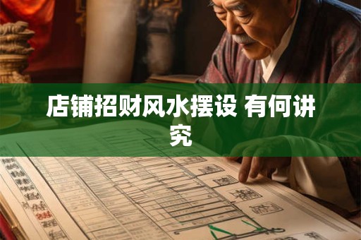 店铺招财风水摆设 有何讲究