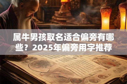 属牛男孩取名适合偏旁有哪些？2025年偏旁用字推荐！