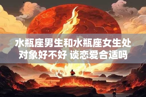 水瓶座男生和水瓶座女生处对象好不好 谈恋爱合适吗