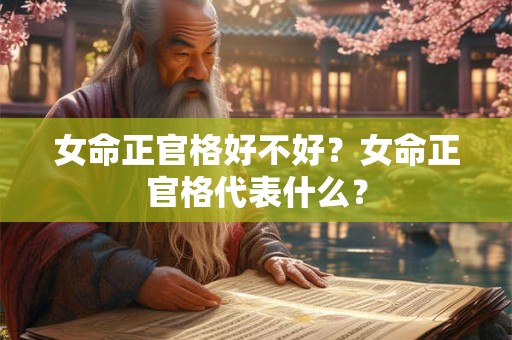 女命正官格好不好？女命正官格代表什么？