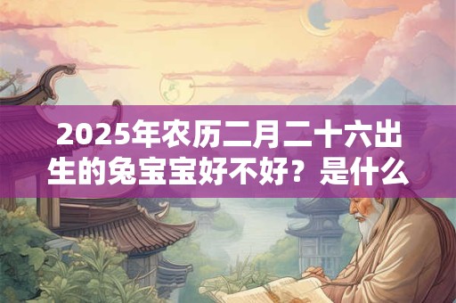 2025年农历二月二十六出生的兔宝宝好不好？是什么命？