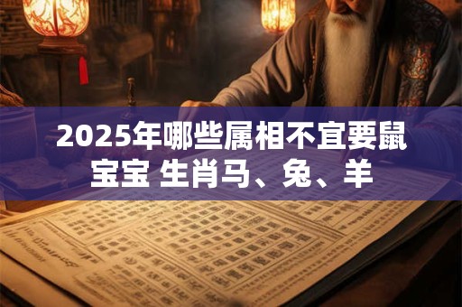 2025年哪些属相不宜要鼠宝宝 生肖马、兔、羊