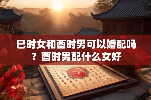 巳时女和酉时男可以婚配吗？酉时男配什么女好