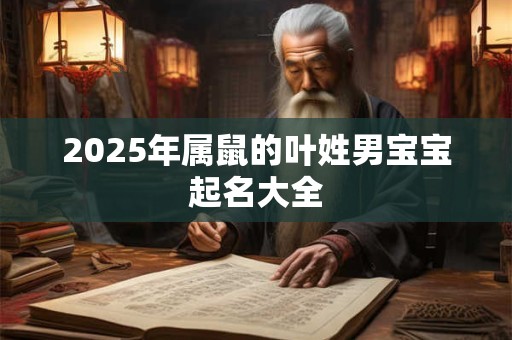 2025年属鼠的叶姓男宝宝起名大全 2025年属鼠的叶姓男宝宝起名大全