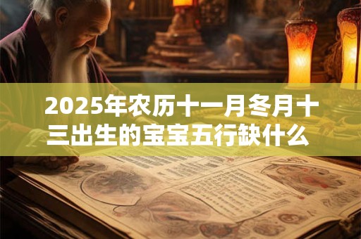 2025年农历十一月冬月十三出生的宝宝五行缺什么 是什么命