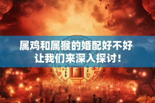 属鸡和属猴的婚配好不好 让我们来深入探讨！
