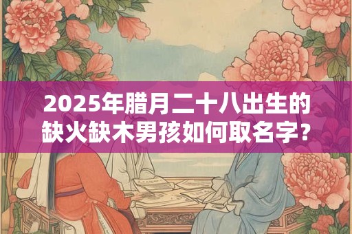 2025年腊月二十八出生的缺火缺木男孩如何取名字？