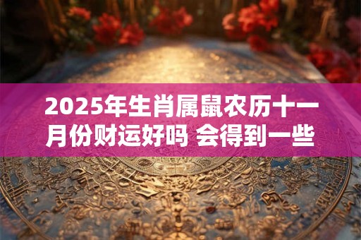 2025年生肖属鼠农历十一月份财运好吗 会得到一些意外之财