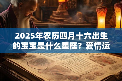2025年农历四月十六出生的宝宝是什么星座？爱情运势如何？