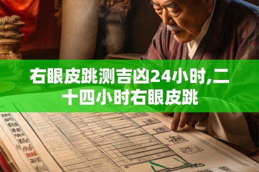 右眼皮跳测吉凶24小时,二十四小时右眼皮跳