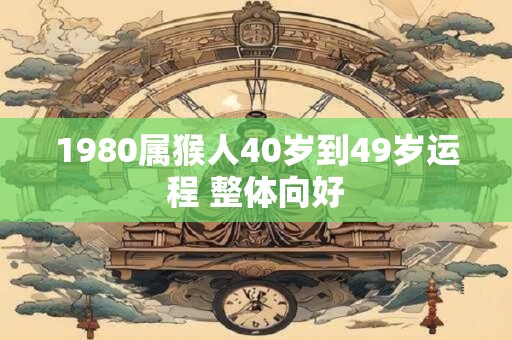 1980属猴人40岁到49岁运程 整体向好