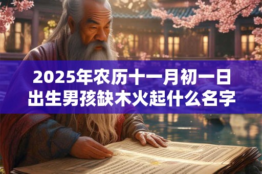 2025年农历十一月初一日出生男孩缺木火起什么名字？