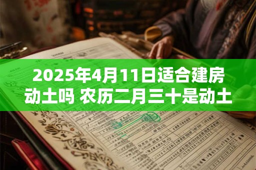 2025年4月11日适合建房动土吗 农历二月三十是动土吉日吗