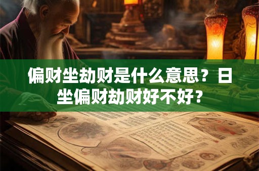 偏财坐劫财是什么意思？日坐偏财劫财好不好？