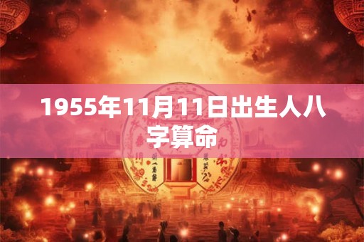 1955年11月11日出生人八字算命