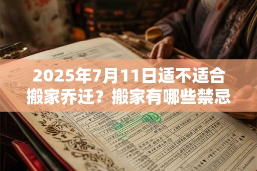 2025年7月11日适不适合搬家乔迁？搬家有哪些禁忌？