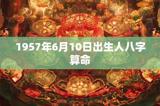 1957年6月10日出生人八字算命