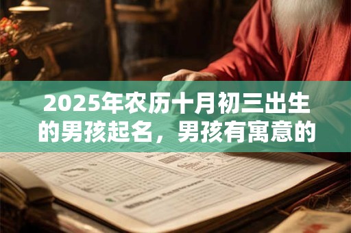 2025年农历十月初三出生的男孩起名，男孩有寓意的好名字推荐