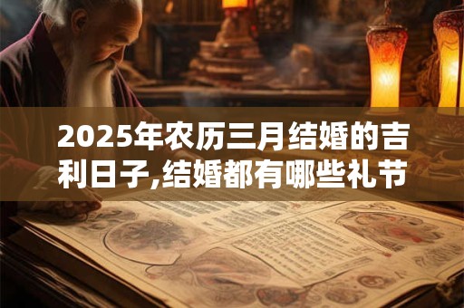 2025年农历三月结婚的吉利日子,结婚都有哪些礼节