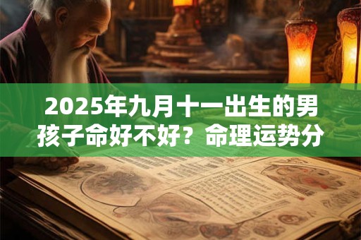 2025年九月十一出生的男孩子命好不好？命理运势分析