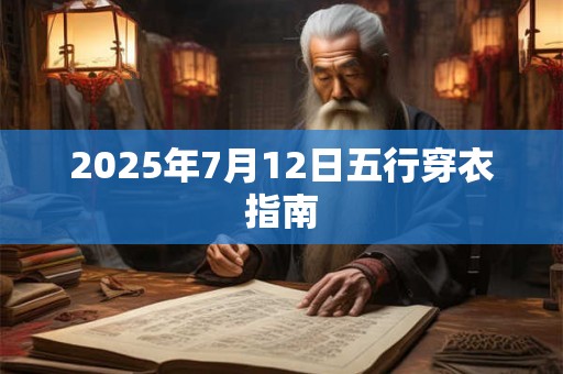 2025年7月12日五行穿衣指南