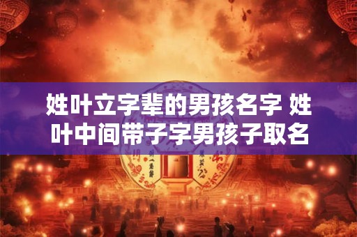 姓叶立字辈的男孩名字 姓叶中间带子字男孩子取名