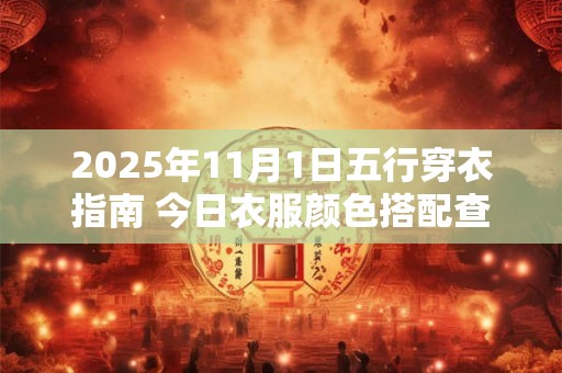 2025年11月1日五行穿衣指南 今日衣服颜色搭配查询