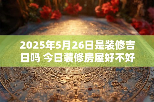 2025年5月26日是装修吉日吗 今日装修房屋好不好