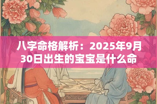 八字命格解析：2025年9月30日出生的宝宝是什么命