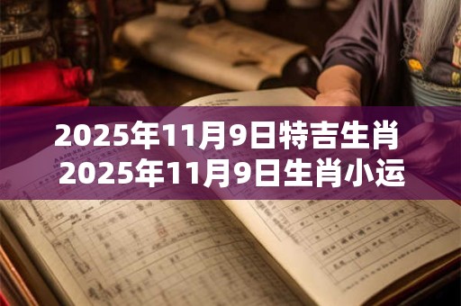 2026年11月9日特吉生肖 2026年11月9日生肖小运播报 2026年11月9日特吉生肖 2026年11月9日生肖小运播报