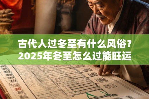 古代人过冬至有什么风俗？2025年冬至怎么过能旺运？