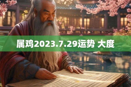 属鸡2023.7.29运势 大度